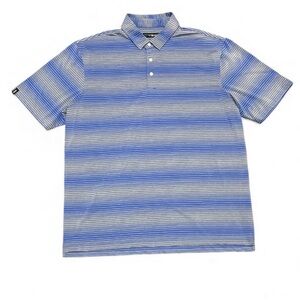 Men's Carnoustie Tech Performance Golf Polo Shirt Stripes XL
